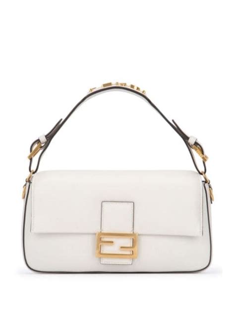 fendi in vernice bianca modello a spalla|farfetch borse fendi.